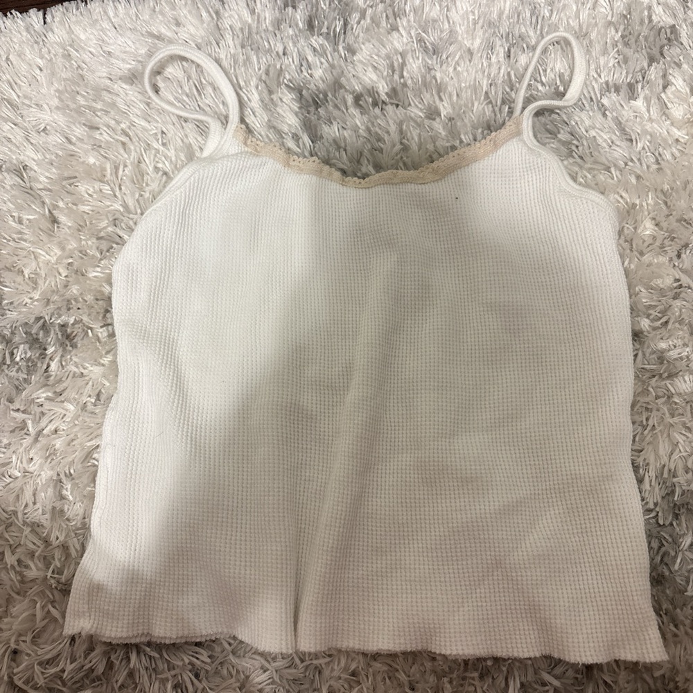 Brandy Melville Cream Lace Trim Cami